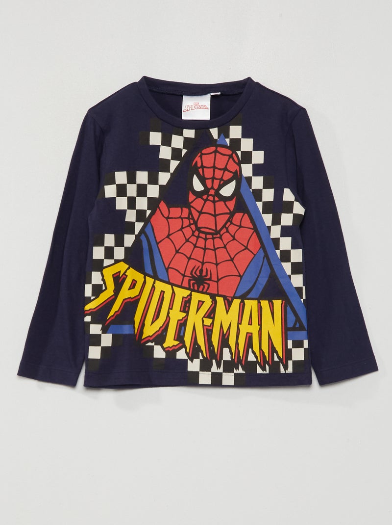 Marvel-T-shirt met Spider Man-print zwart - Kiabi