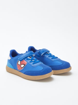 'Marvel'/'Spider-Man'-sneakers van suèdine en canvas