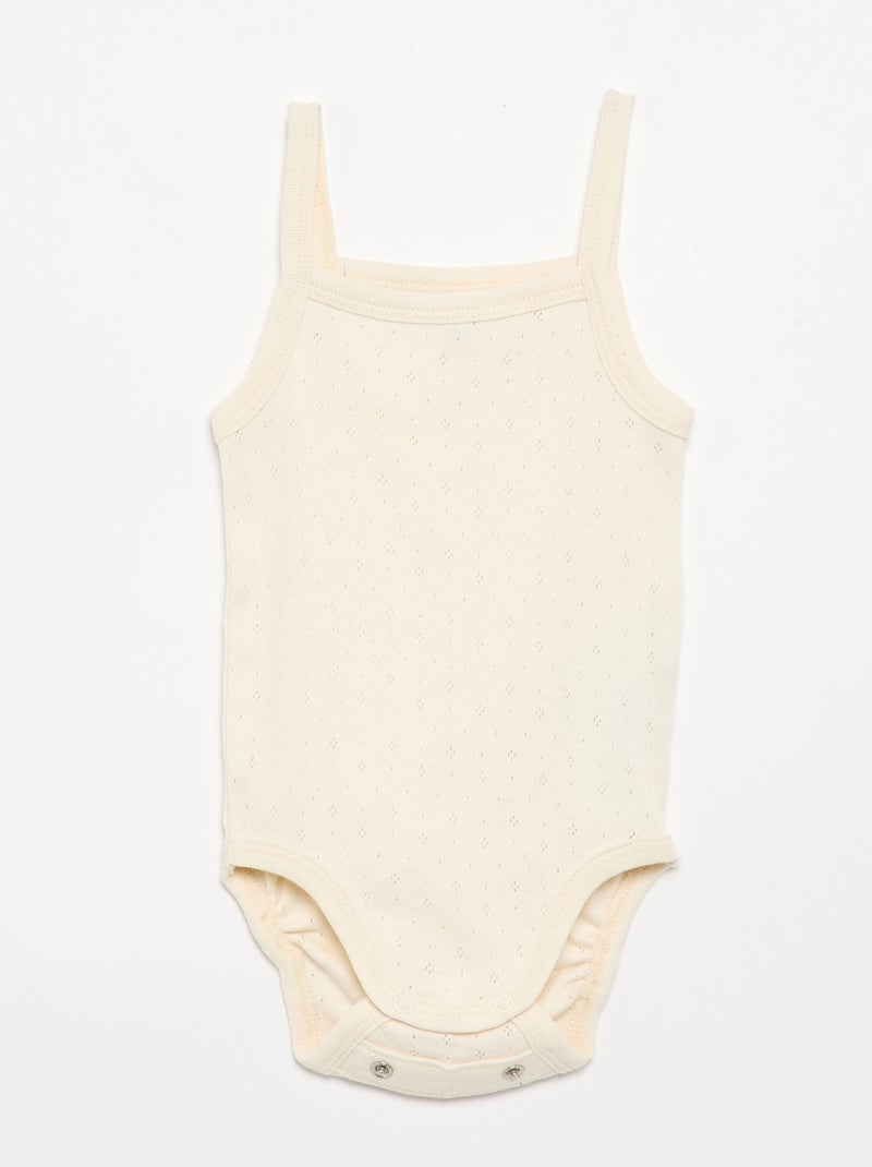 Meegroeibodies met schouderbandjes - set van 3 Biege - Kiabi