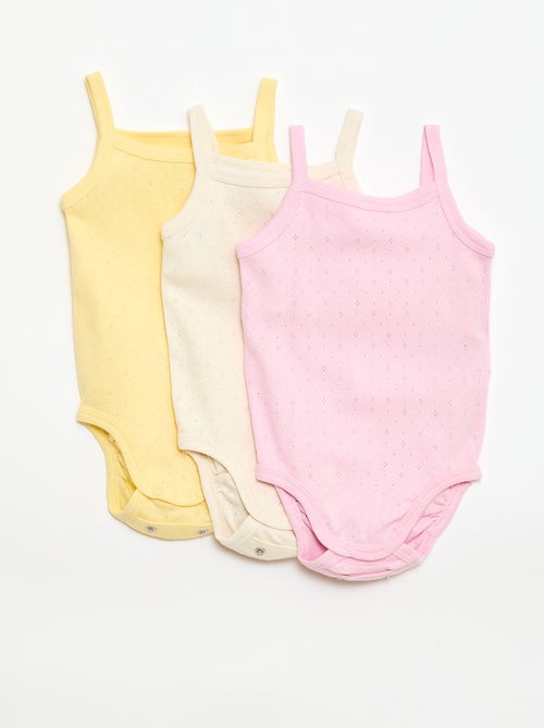 Meegroeibodies met schouderbandjes - set van 3 - Kiabi