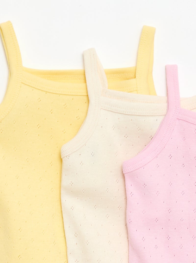 Meegroeibodies met schouderbandjes - set van 3 Geel - Kiabi