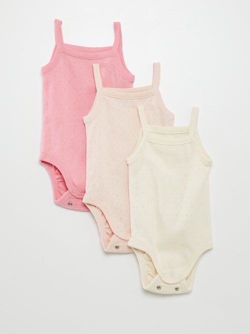 Meegroeibodies met schouderbandjes - set van 3 - Kiabi