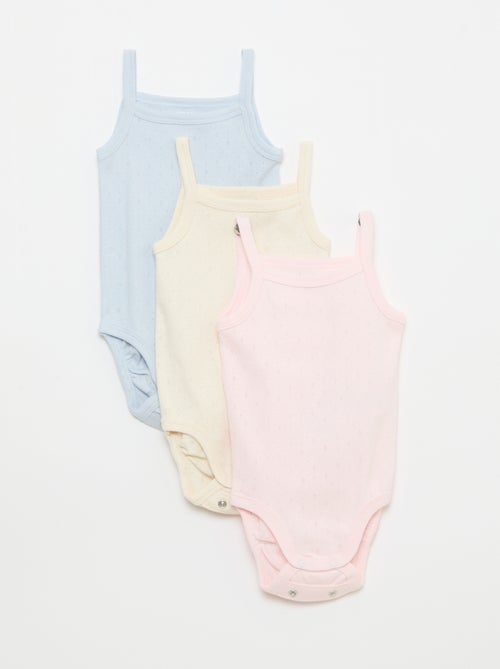 Meegroeibodies met schouderbandjes - set van 3 - Kiabi