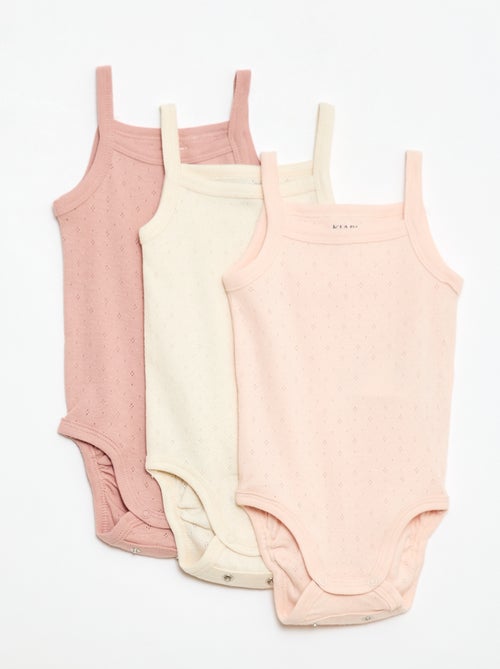 Meegroeibodies met schouderbandjes - set van 3 - Kiabi