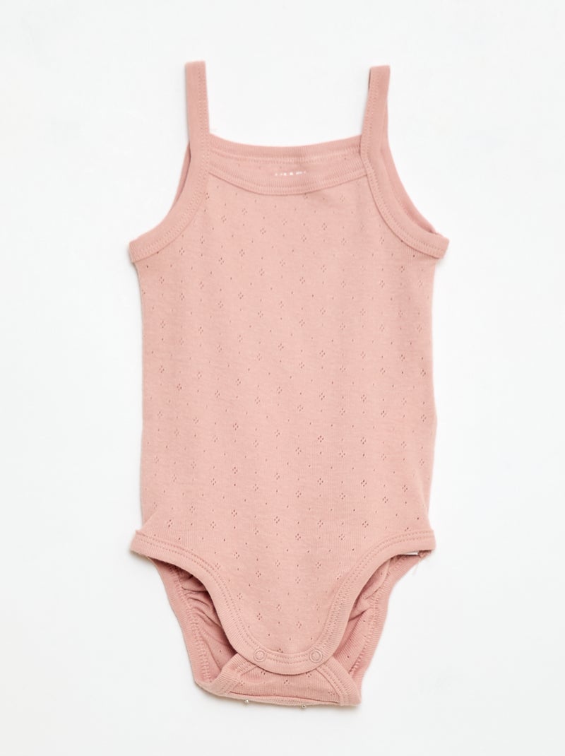 Meegroeibodies met schouderbandjes - set van 3 Rose - Kiabi