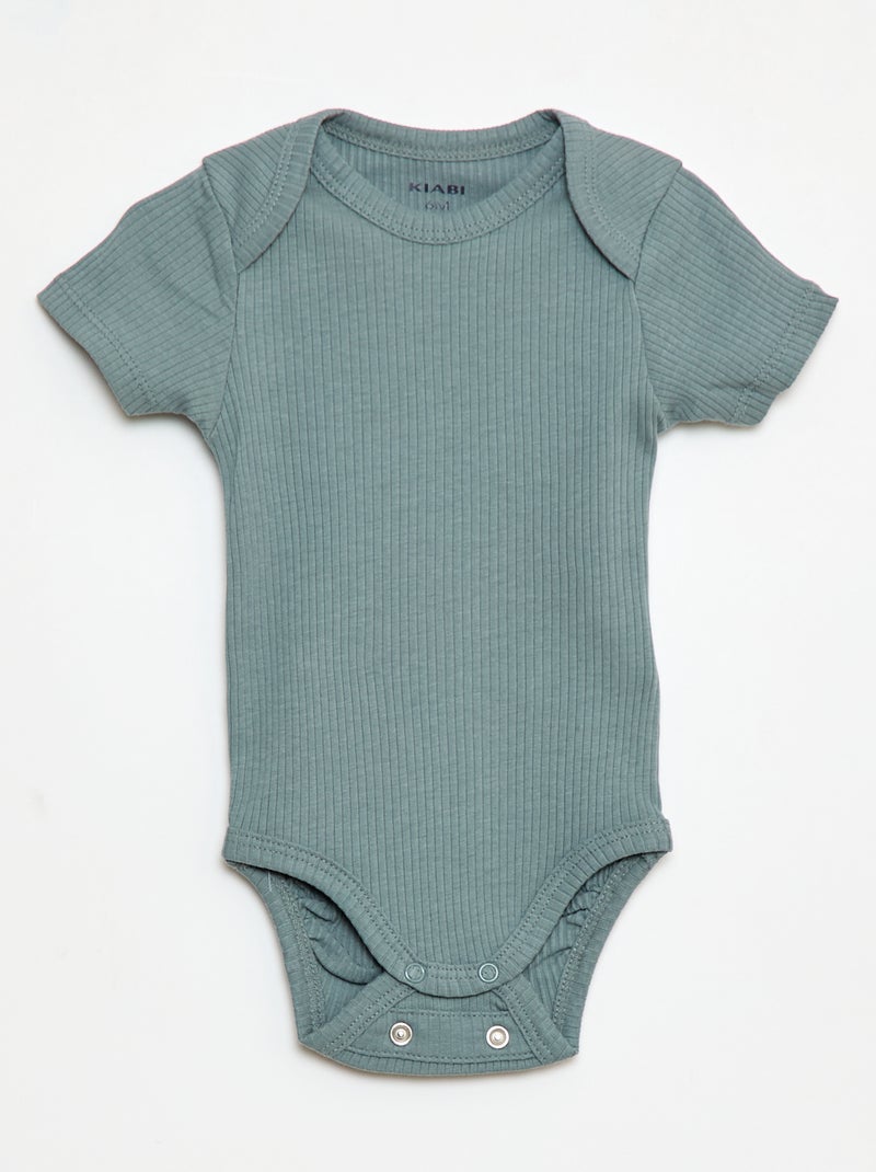 Meegroeirompertjes van effen tricot - 3-pack Biege - Kiabi