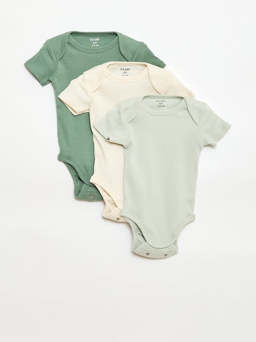 Meegroeirompertjes van effen tricot - 3-pack - Kiabi