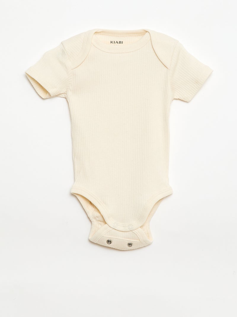 Meegroeirompertjes van effen tricot - 3-pack Groen - Kiabi