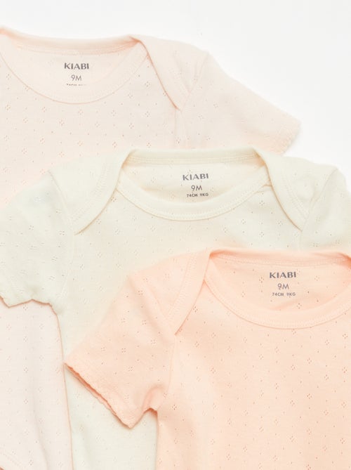 Meegroeirompertjes van effen tricot - 3-pack - Kiabi
