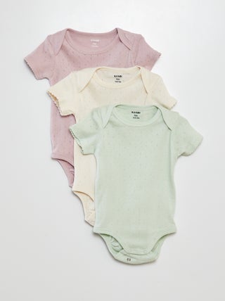 Meegroeirompertjes van effen tricot - 3-pack