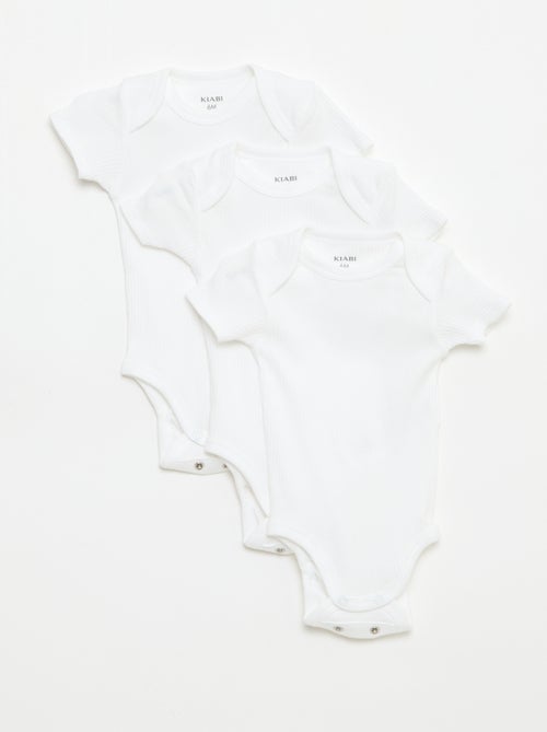 Meegroeirompertjes van effen tricot - 3-pack - Kiabi