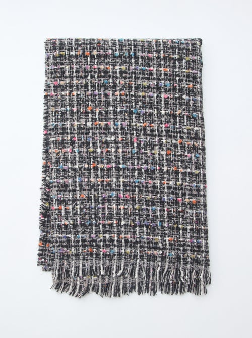 Meerkleurige sjaal met franjes - Kiabi