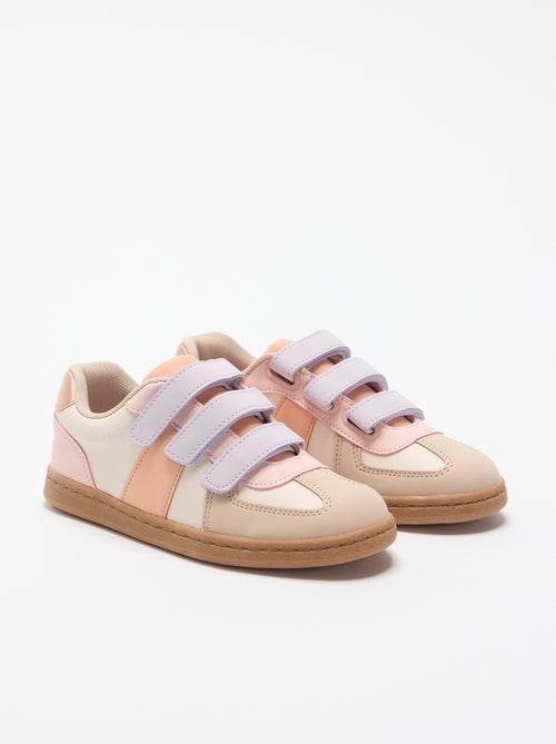 Meerkleurige sneakers met klittenband - Kiabi
