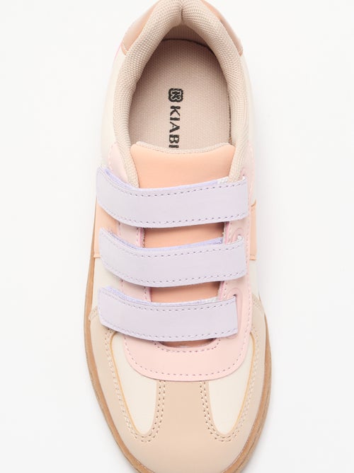 Meerkleurige sneakers met klittenband - Kiabi