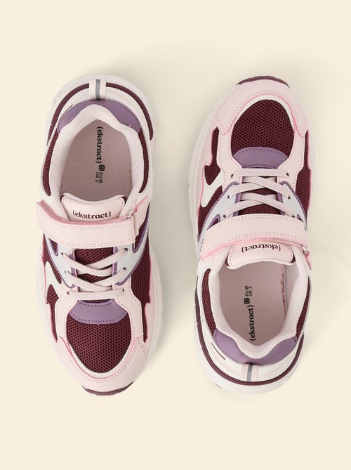 Meerkleurige sportsneakers met klittenbandsluiting - Kiabi