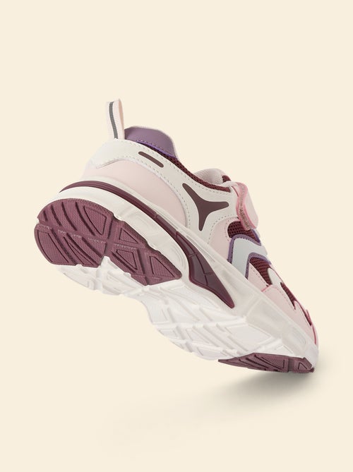 Meerkleurige sportsneakers met klittenbandsluiting - Kiabi