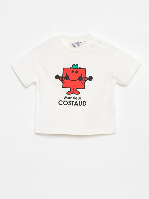 Meneertjes & Mevrouwtjes-T-shirt met korte mouw en Mr. Happy-print - Kiabi