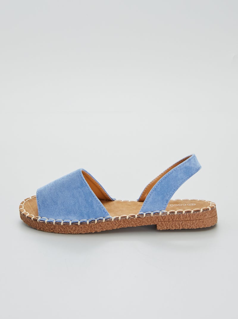 Menorquinas van suèdine blauw - Kiabi