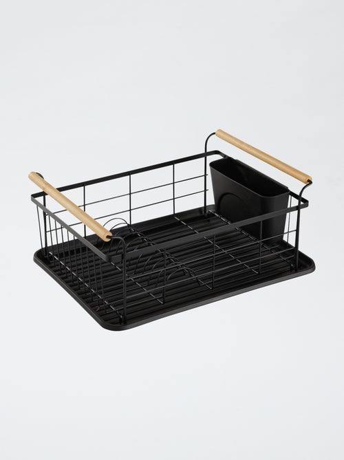 Metalen afdruiprek met houten handgrepen - Kiabi