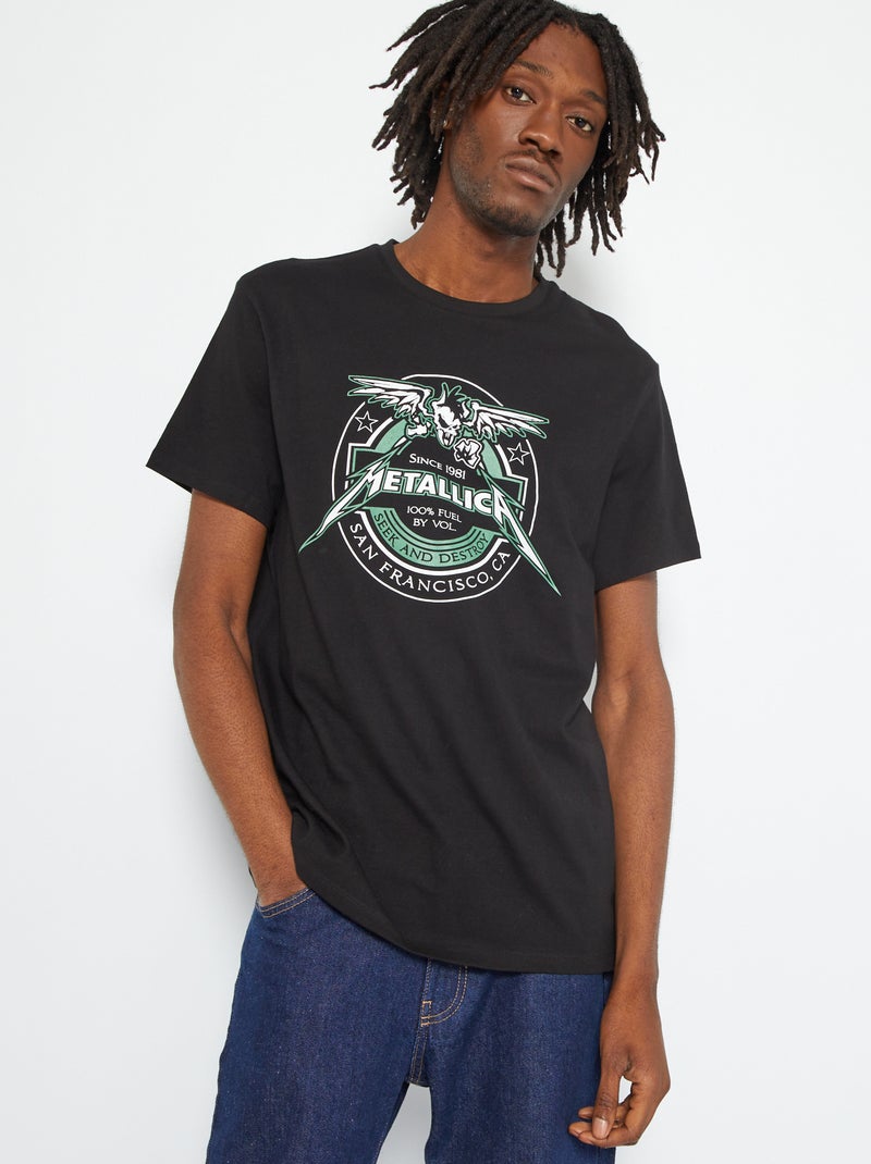 Metallica-T-shirt van jersey zwart - Kiabi