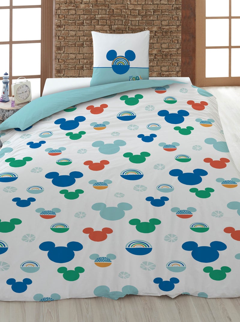 Mickey-dekbedset - Voor 1-persoonsbed Groen - Kiabi