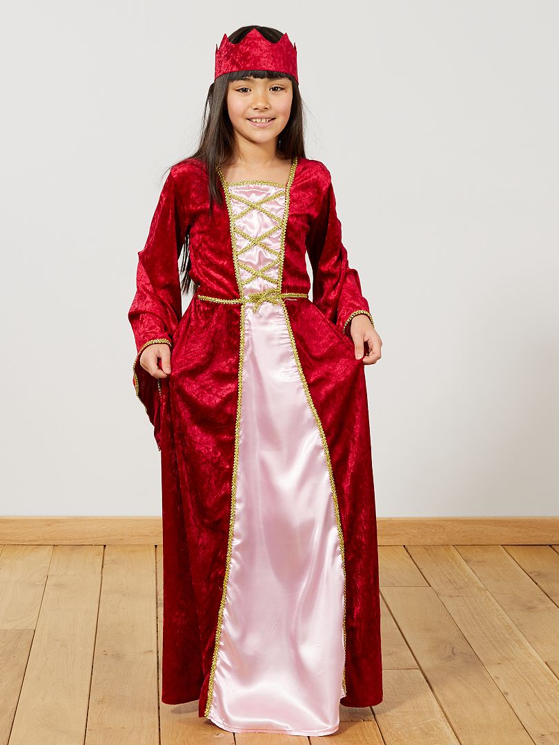Middeleeuws prinsessenkostuum rood - Kiabi