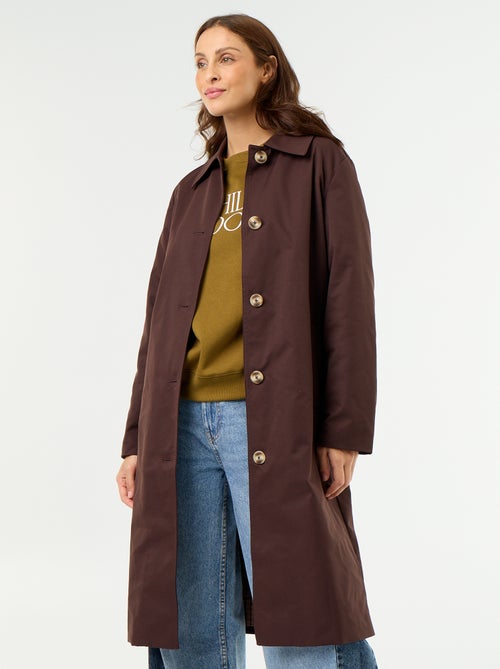 Middellange trenchcoat met binnenvoering - Kiabi