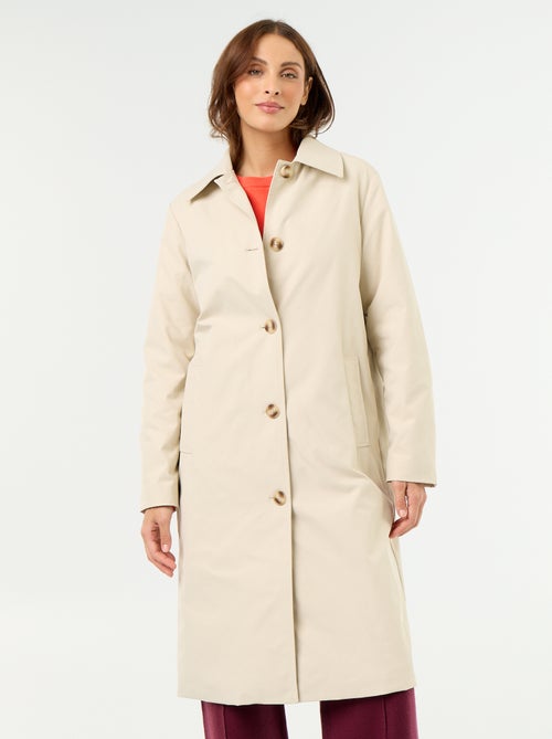 Middellange trenchcoat met binnenvoering - Kiabi