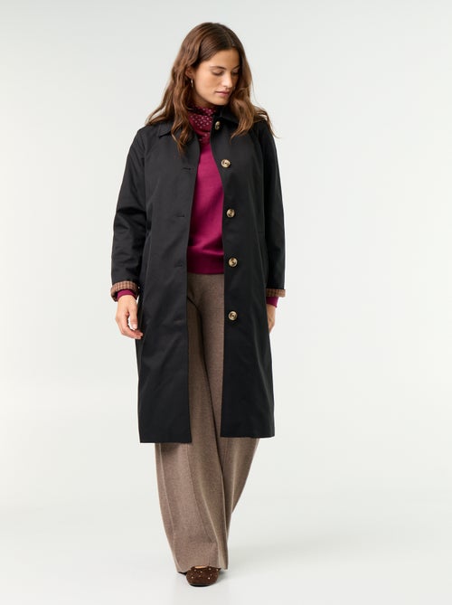 Middellange trenchcoat met binnenvoering - Kiabi
