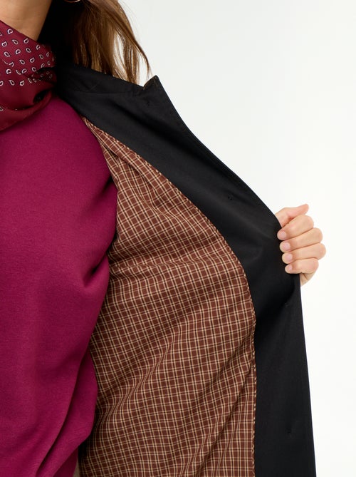 Middellange trenchcoat met binnenvoering - Kiabi
