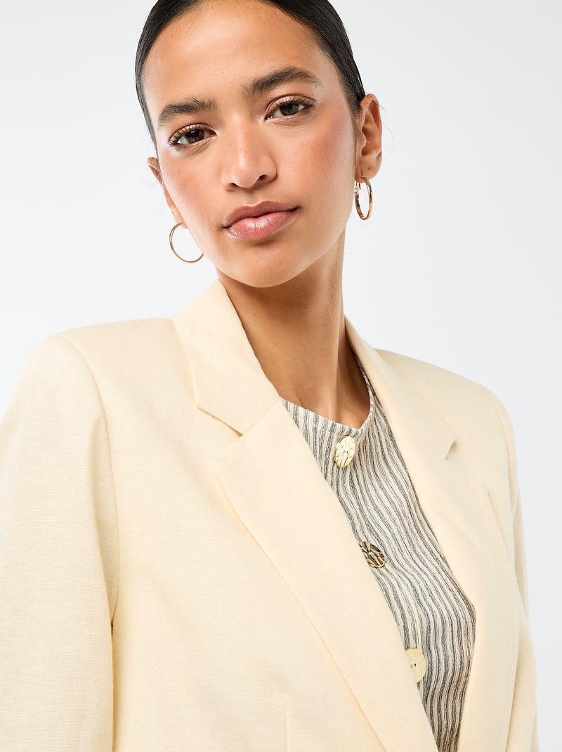 Midi blazer Biege - Kiabi