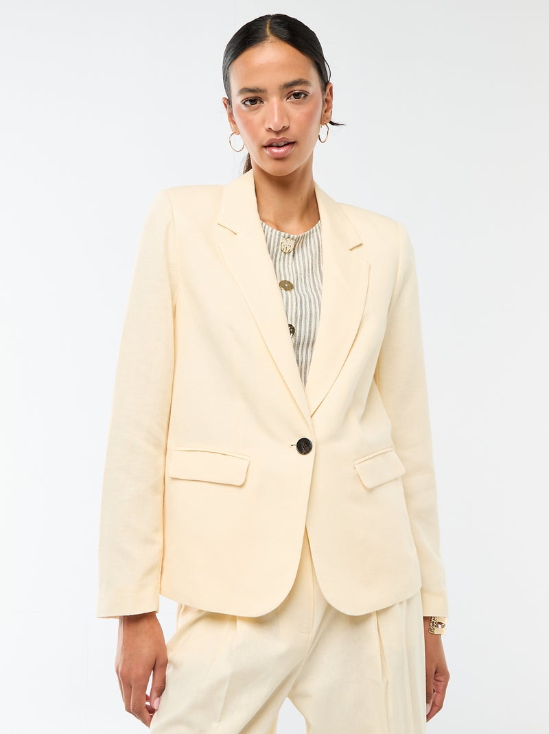 Midi blazer Biege - Kiabi