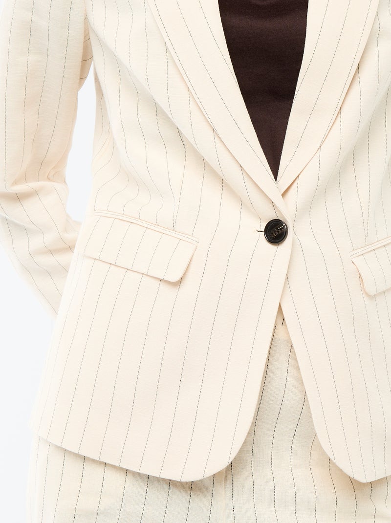 Midi blazer Biege - Kiabi