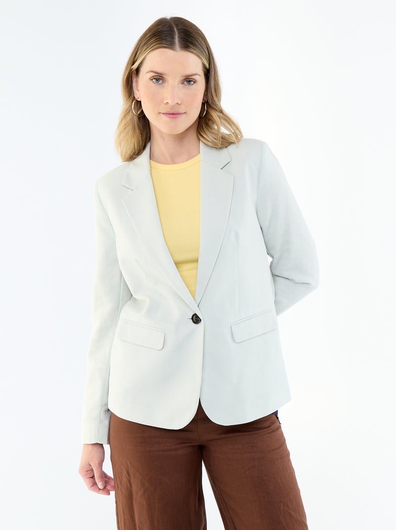Midi blazer Blauw - Kiabi