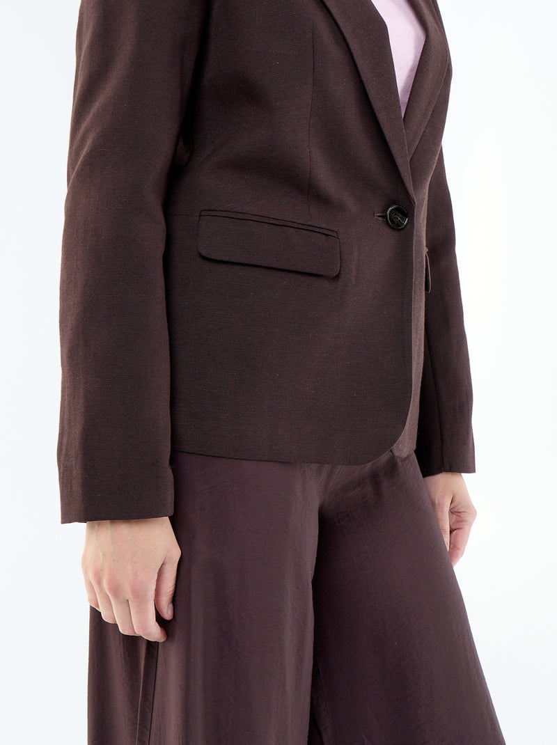 Midi blazer Bruin - Kiabi