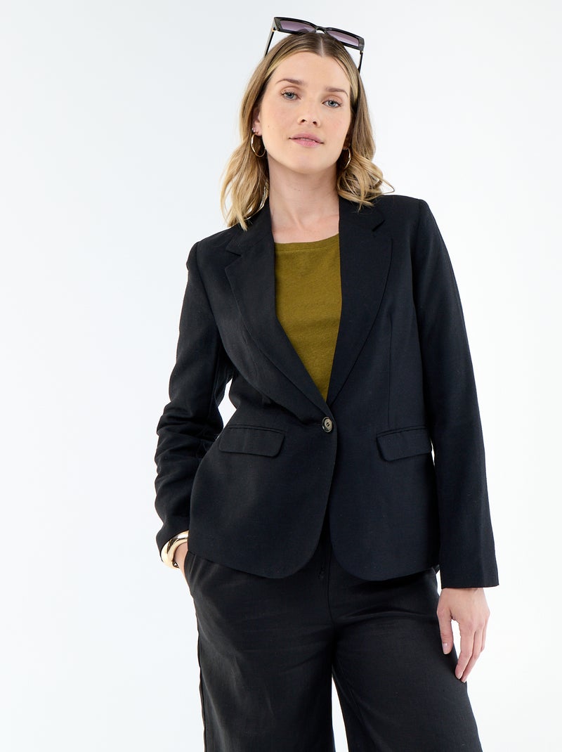 Midi blazer Zwart - Kiabi