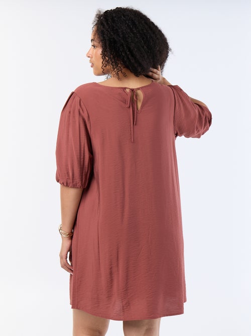 Midi-jurk met ballonmouwen - Kiabi