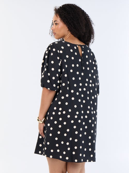 Midi-jurk met ballonmouwen - Kiabi