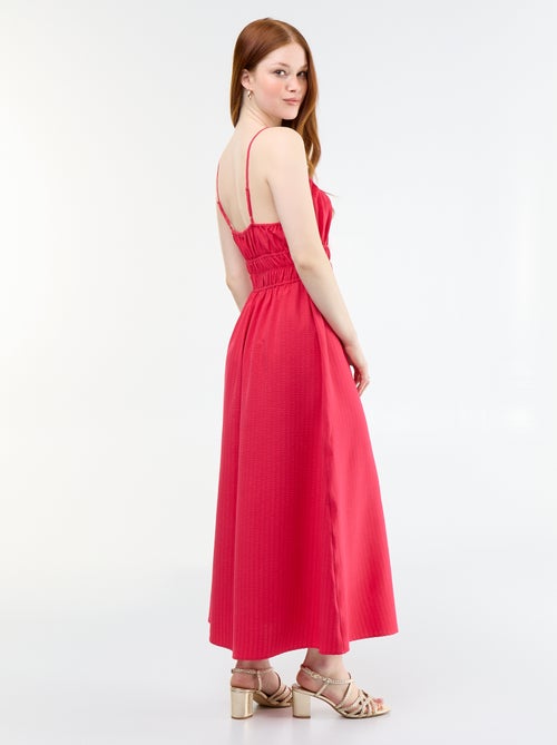 Midi-jurk met smock - Kiabi