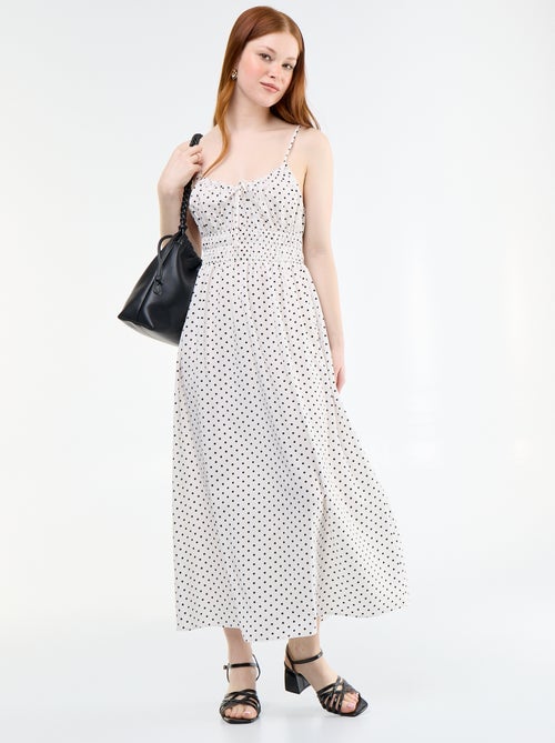 Midi-jurk met smock - Kiabi