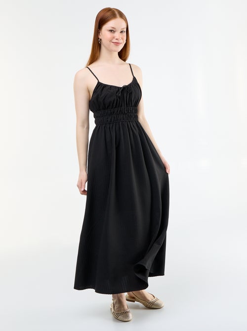 Midi-jurk met smock - Kiabi