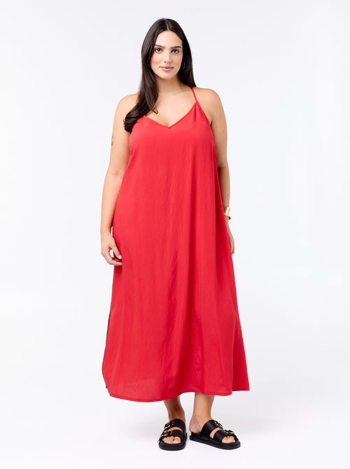 Midi-jurk met verstelbare bandjes - Kiabi