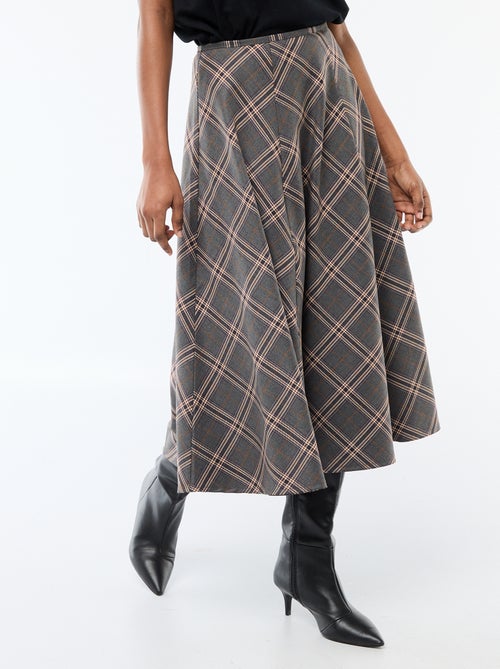 Midi rok met ruitjes - Kiabi