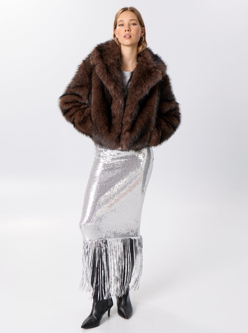 Midirok met pailletten en franjes - Kiabi
