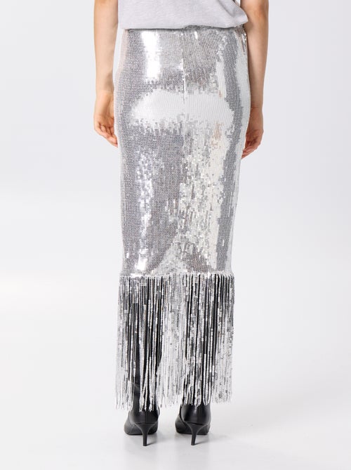 Midirok met pailletten en franjes - Kiabi