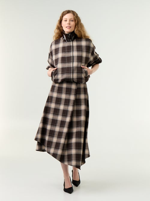 Midirok met ruitmotief - Kiabi