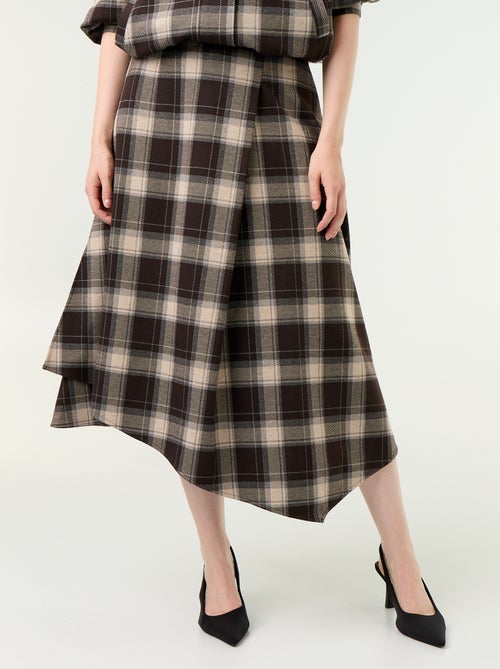 Midirok met ruitmotief - Kiabi