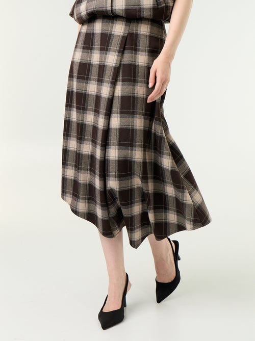 Midirok met ruitmotief - Kiabi