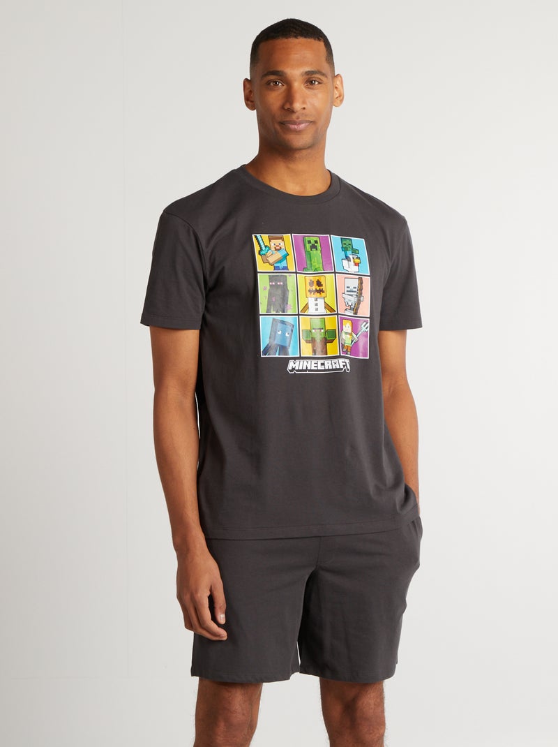 'Minecraft'-pyjama- 2-delig GRIJS - Kiabi