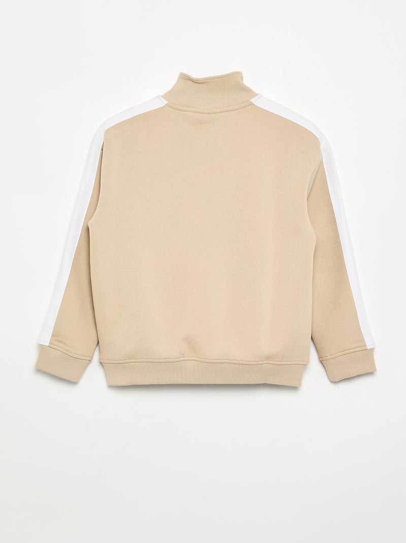'Minecraft' sweater met ritskraag Biege - Kiabi